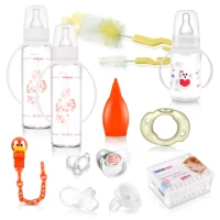 unisex newborn feeding bottle set baby gift set pacifier teether nasal aspirator glass feeding bottle unisex newborn gift