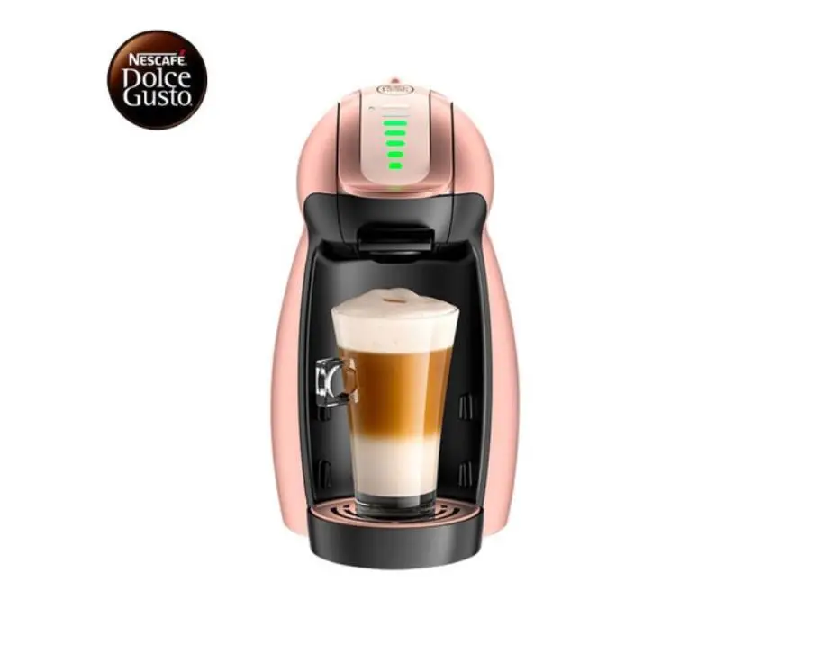 

Nescafe Dolce Gusto Italian Capsule home Coffee Machine Rose Gold Household cafe maker espresso pink GENIO 1L 15BAR Milk froth