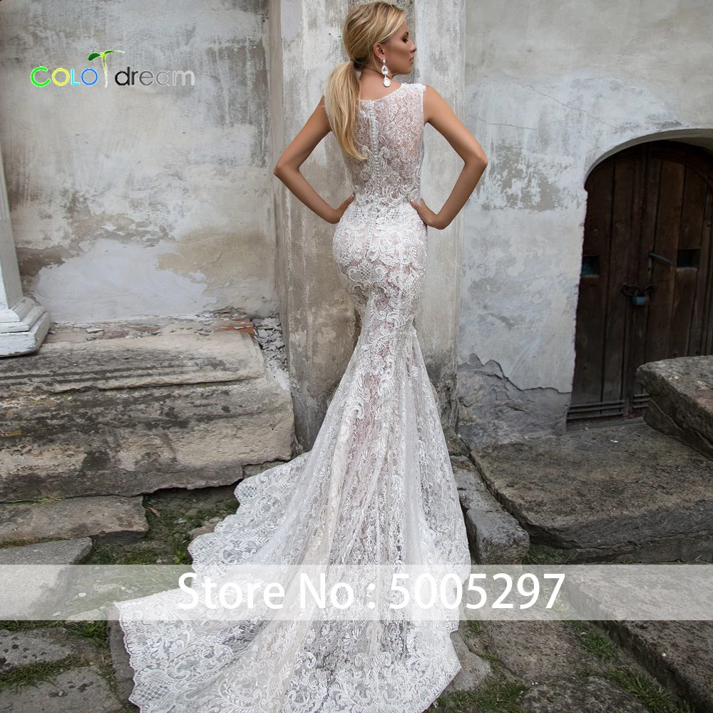 2019 свадебное платье-Русалка/Труба vestido de novia Съемный Поезд v-образным вырезом |