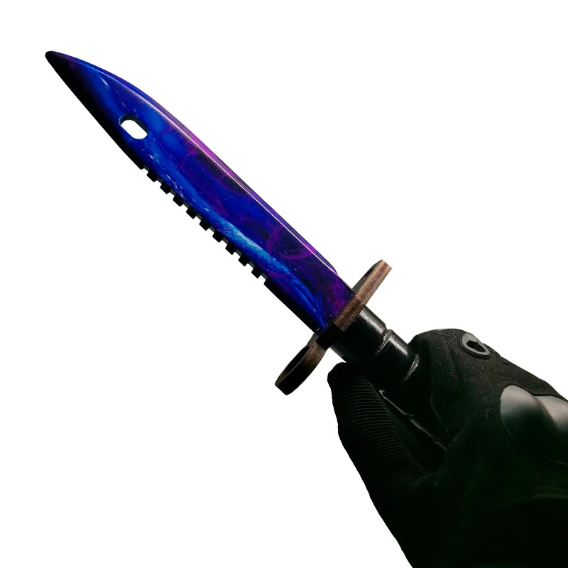 Toy weapons Geekroom children wooden knife bayonet M9 CS GO a toy for boy Sapphire waves in real life dagger v2 | Игрушки и хобби