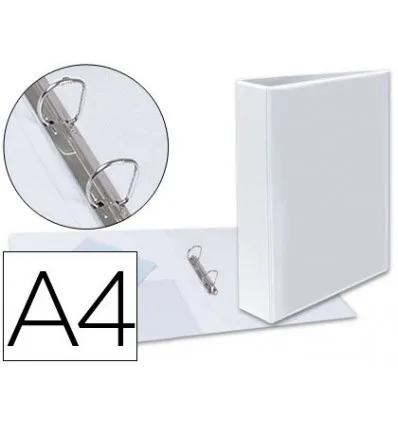 Папка кенгуру 2 кольца смешанные 40 мм ESSELTE A4 пластик белый|Папка для файлов| |