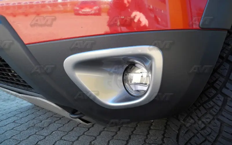 Серебристый Чехлы для Renault/Dacia Duster 2010- на Противотуманные фары ABS пластик Аэро крыло динамическое литье украшение автомобиля Стайлинг тюнинг - Цвет: Серебристый