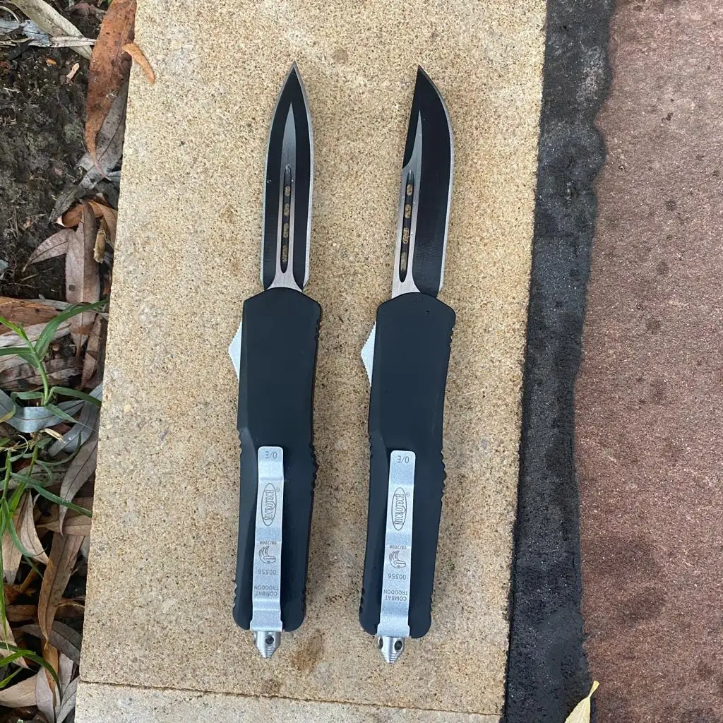 Нож автоматический microtech реплика люкс качество фронтально-выкидной нож в черном