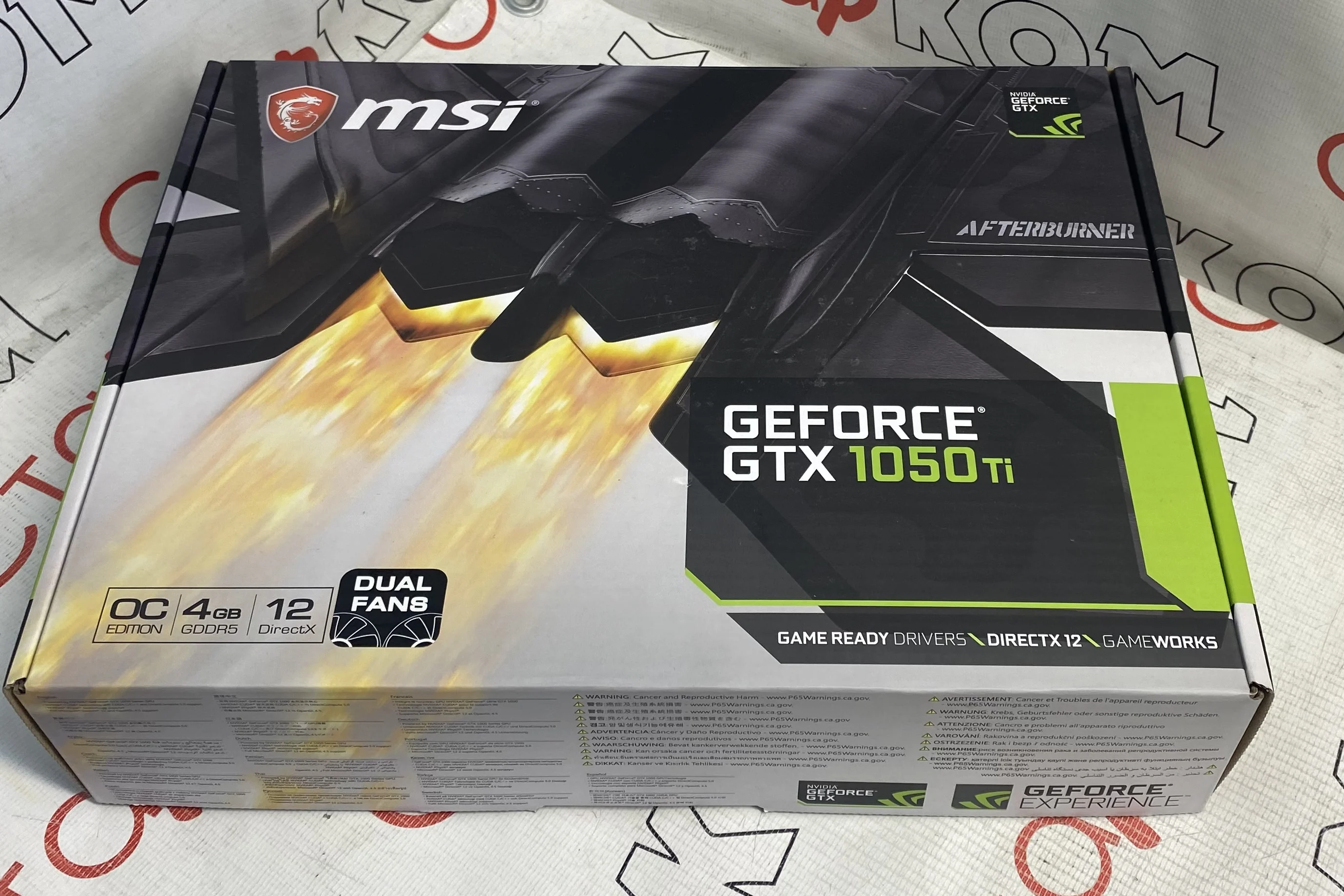 Видеокарта MSI GeForce GTX 1050 Ti 4GT OC GDDR5​ PCi-E |