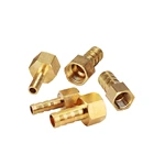 Латунный штуцер для шланга 681012141619 мм, Хвостовик с зазубриной 18 