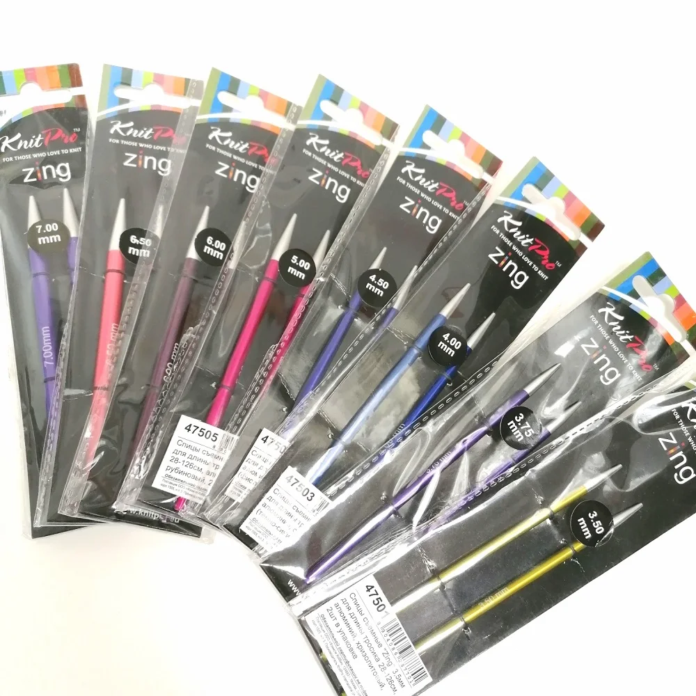 Спицы съемные Knit Pro &quotZing&quot стандарт. для длинны тросика 28-126 cм. | Дом и сад