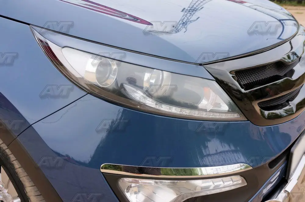 Реснички брови для Kia Sportage III 2011~ на фары пластик ABS автомобильный Стайлинг украшения на передние фары