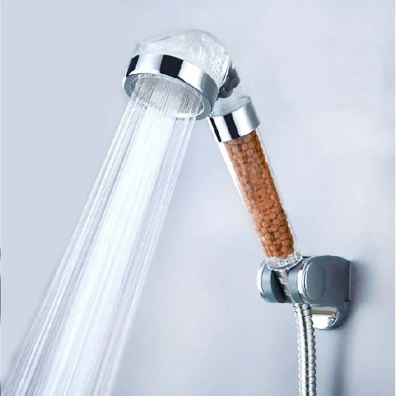 

Smoother Skin and Reduce Oil Secretion Shower Head High Pressure Stone Stream Handheld Bath Shower Head With Negative