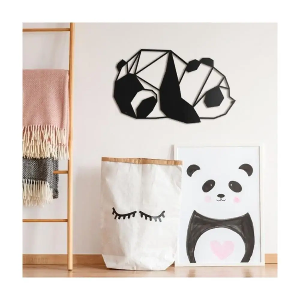 

Panda Wall Decor Adornment Laser Cut mdf Wood Decorative Painting plant black modern home art classic painting sweet cute