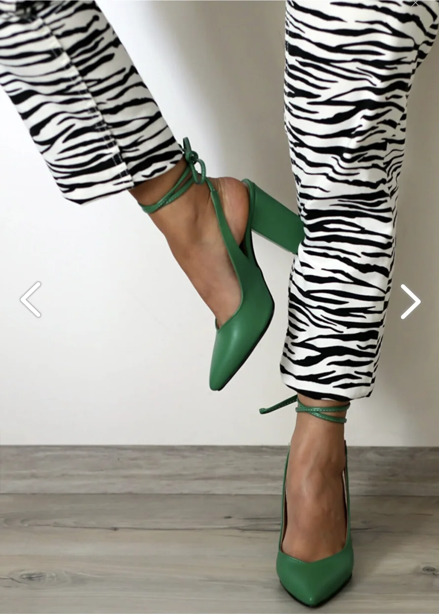 2022 Summer Women Green Stiletto Lace-up Shoes Fashion High Heel Sexy Vintage Sandals 5-9 cm high size 33-43