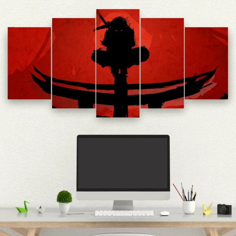 Постеры и принты Итачи Наруто 5 шт. аниме картин на холсте Настенная картина для