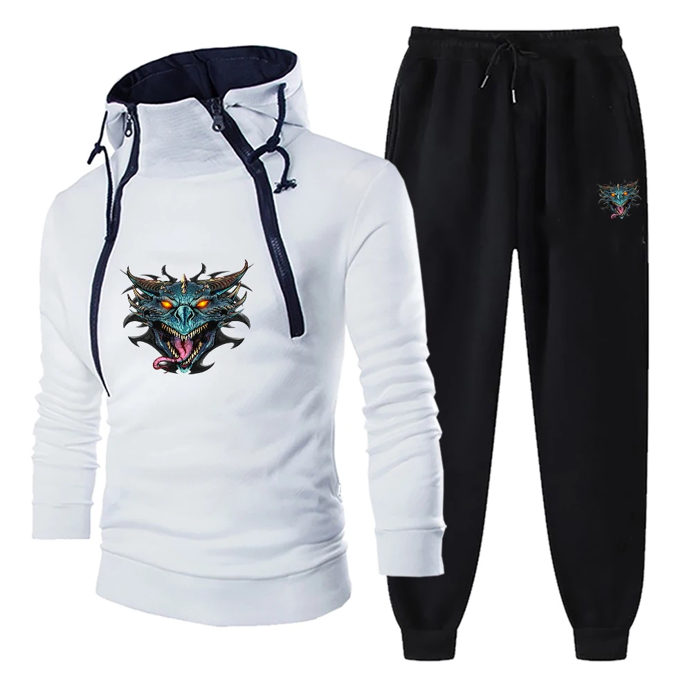 

New 2 Pieces Men Sets Fashion Hot Selling Casual Man Sweatshirt Hoodies+Pants Tracksuit Autumn And Winter Sportswear Men Clothes