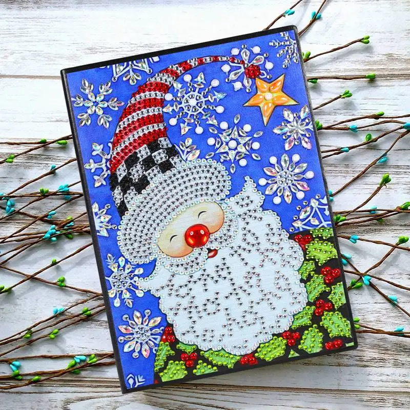 Christmas 01 Рождество 5D DIY алмазная живопись особой формы рождественская Алмазная вышивка книги 60 листов А5 тетрадь алмазная живопись - Цвет: Christmas 01
