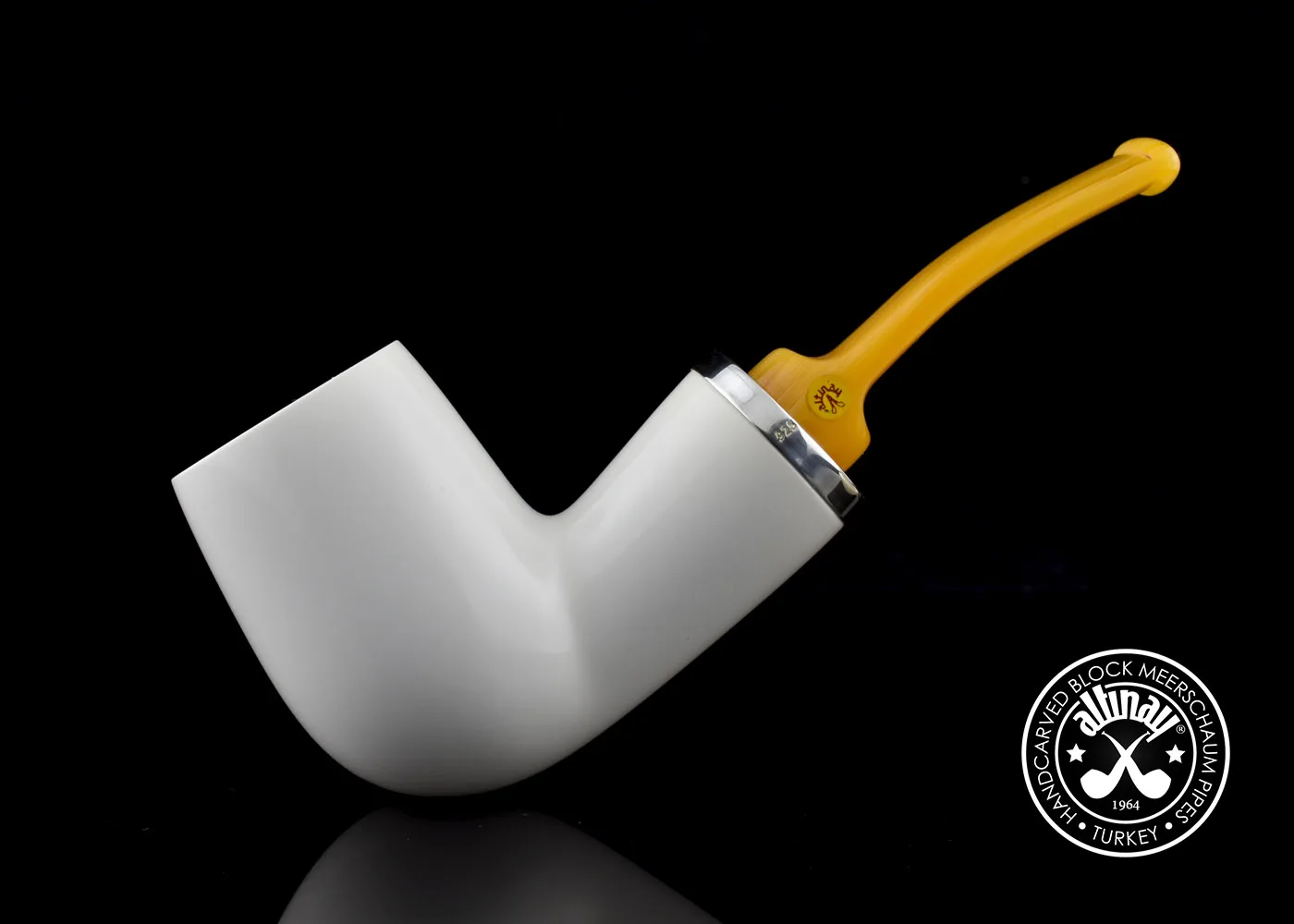 Ручная работа турецкий Meerschaum трубка сепиолит изогнутый бильярдный обратный