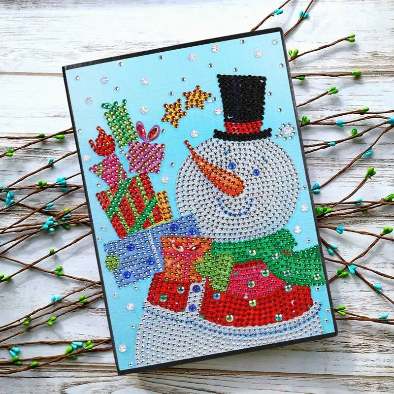 Christmas 09 Рождество 5D DIY алмазная живопись особой формы рождественская Алмазная вышивка книги 60 листов А5 тетрадь алмазная живопись - Цвет: Christmas 09