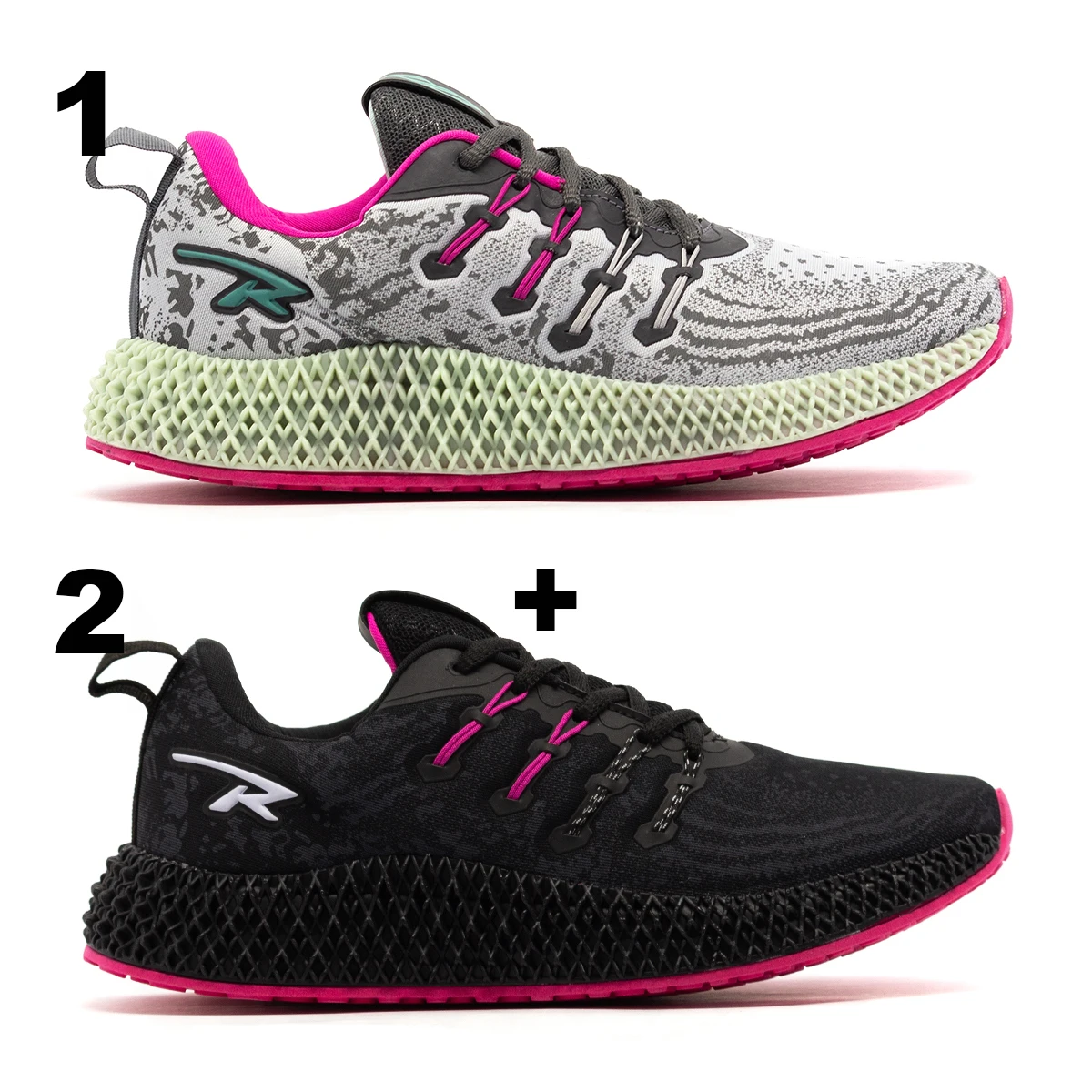 

Kit 2 Women's Sneakers Light Gym Workout Running Hiking Fitness Rekoba