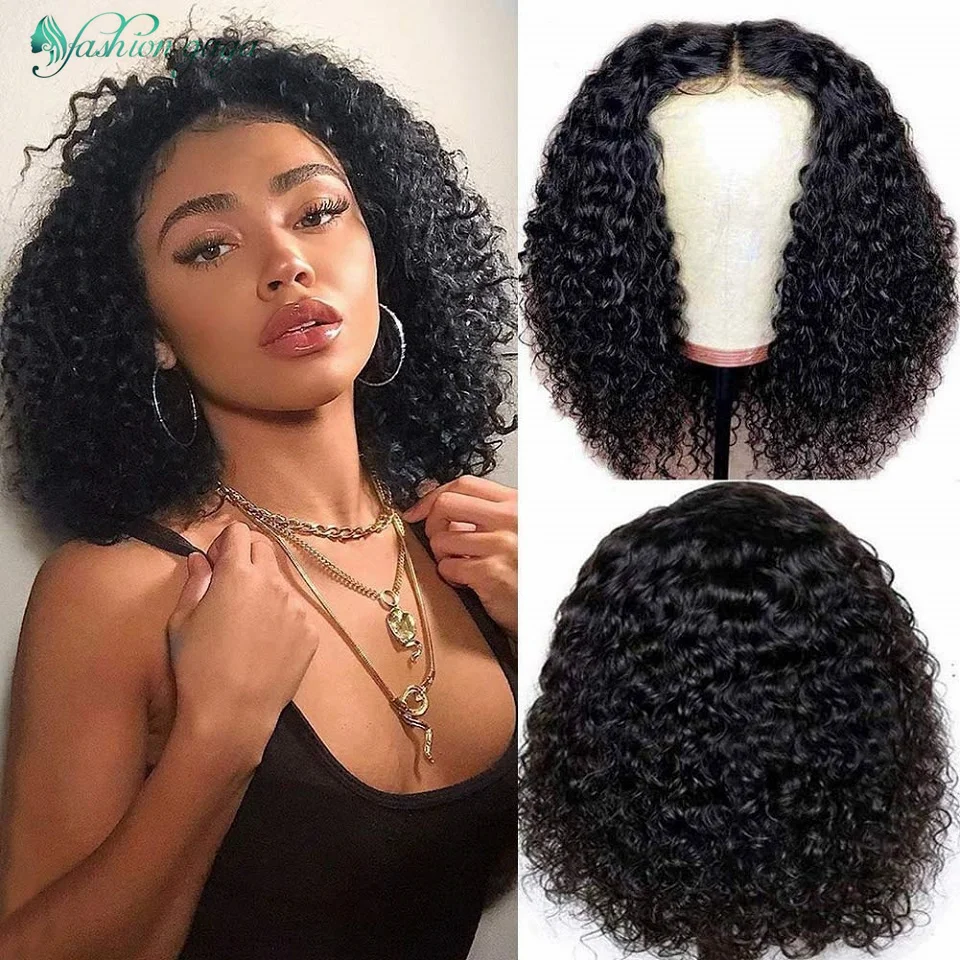 Frontal Bob Wig Human Hair Afro Kinky Curly Free Shipping Cheap 13x4 Lace Wigs Fast Shipping 100 Real Brazilian Hair 10 to 16