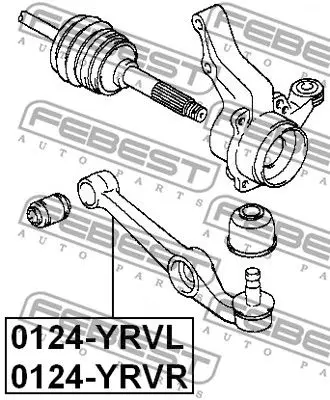 Рычаг правый Daihatsu Cuore 0.8 96-98/ Storia 98-04 FEBEST 0124- | Автомобили и мотоциклы
