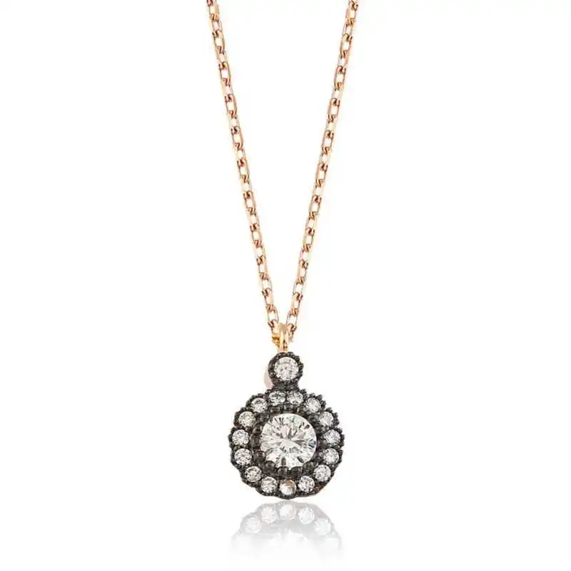 

Vaoov 925 Sterling Silver Flower Women's Necklace - Made in Turkey