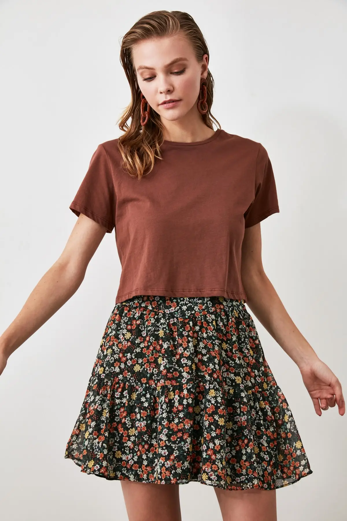 

Women's Fashion Floral Mini Skirt skirt faldas kawaii harajuku jupe