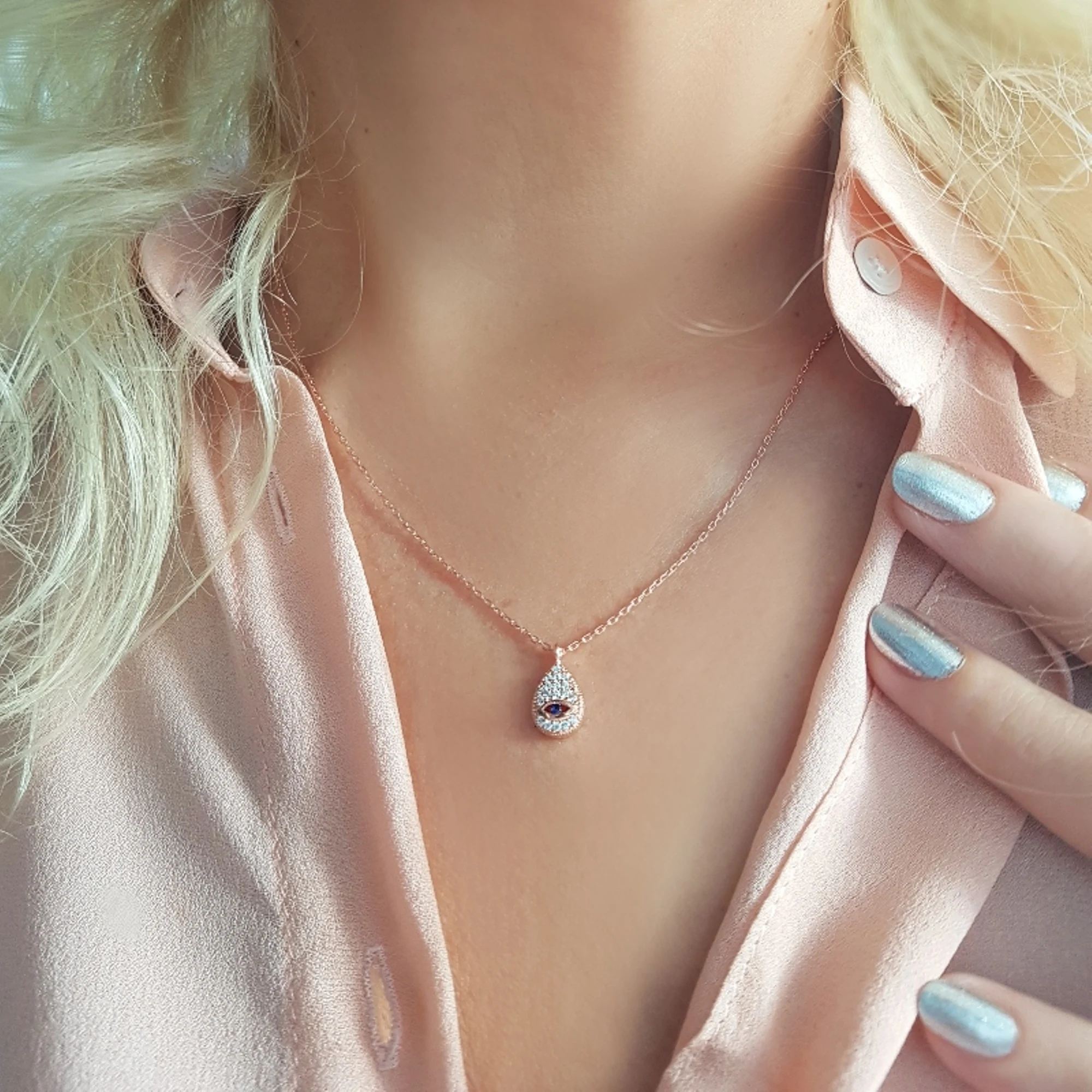 

Vaoov 925 пробы Серебряное ожерелье с подвеской