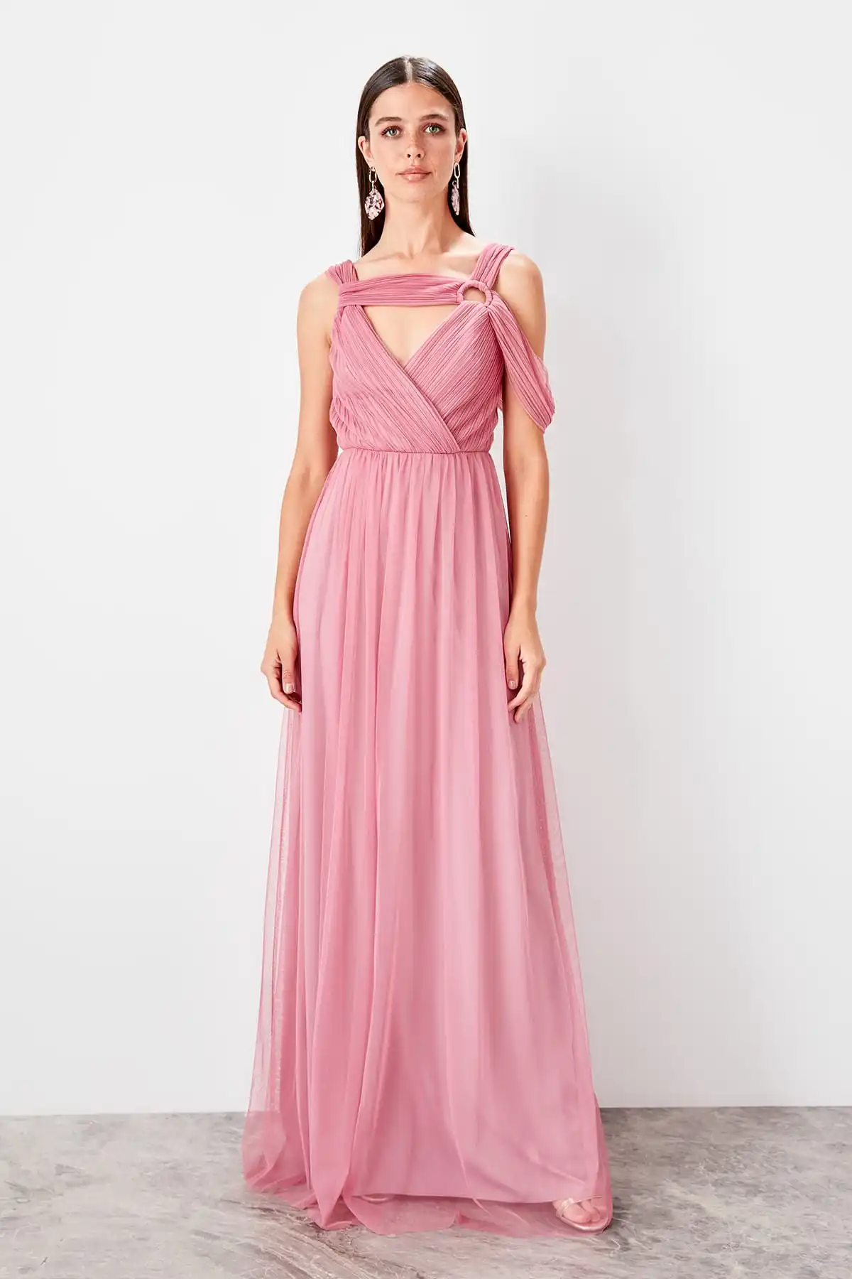 Модное Вечернее платье с воротником TPRSS19VF0035|Вечерние платья| |