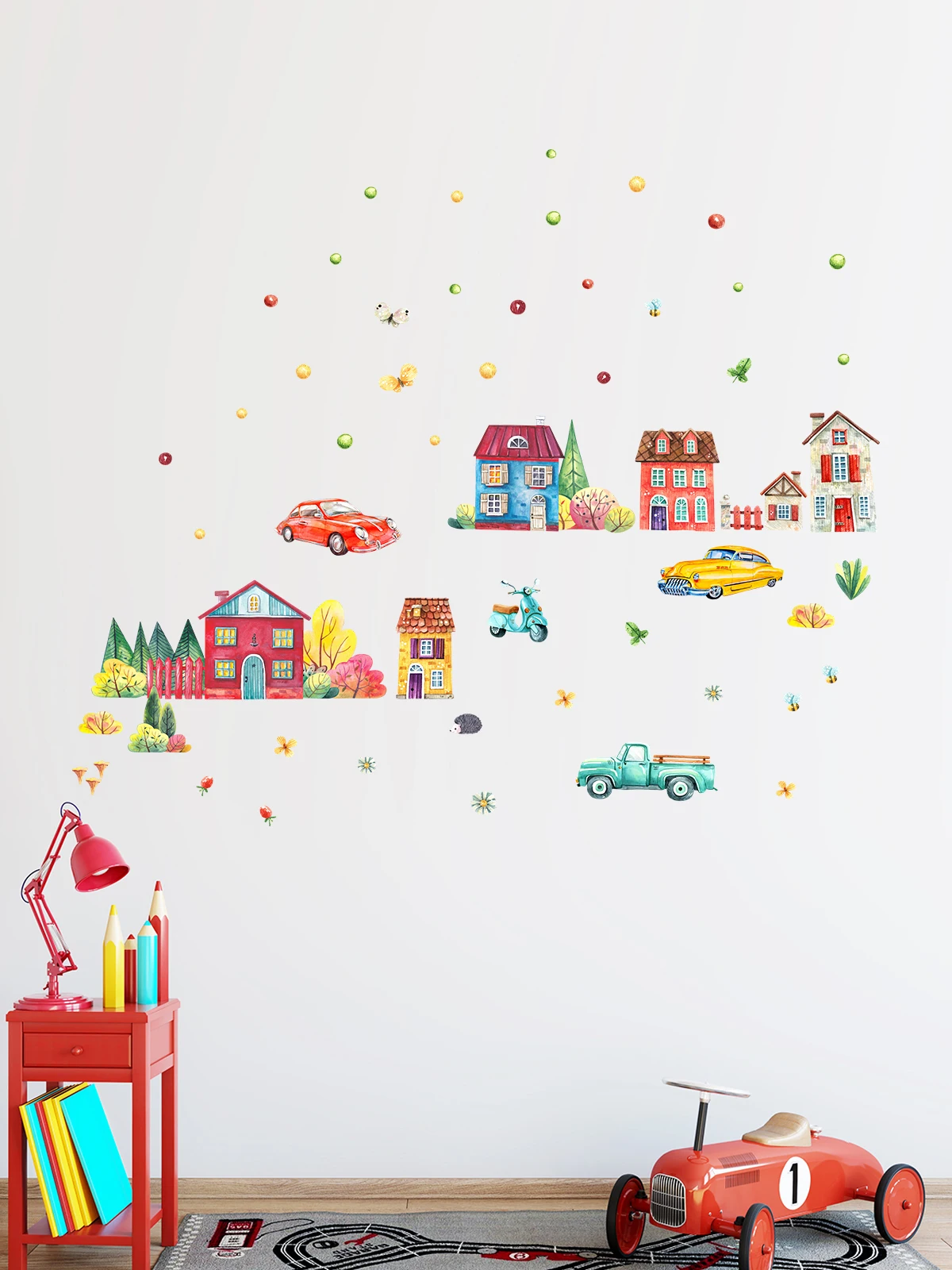 Интерьерные наклейки VEROL &quotМашинки&quot на стену пленка самоклеящаяся для