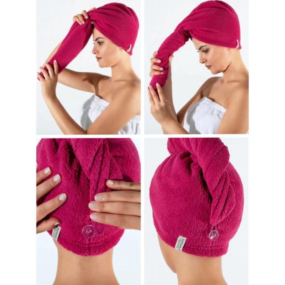 

4 Colors Girl's Hair Hat Quick-Dry Bonnet Towel Cap For Woman Turban Head Wrap Bathing Tools Bathroom Super Absorption Pool