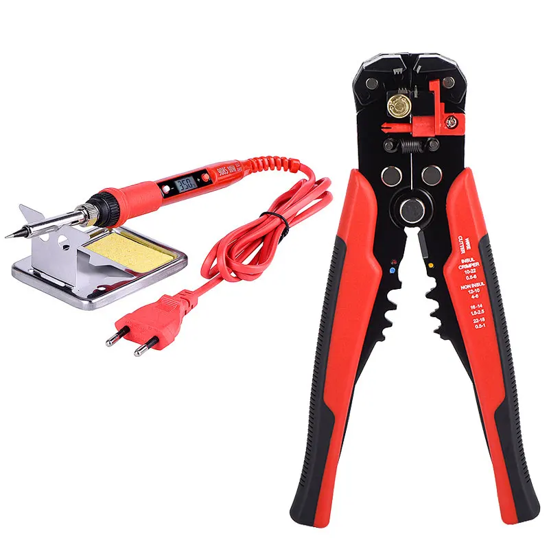 

QHTITEC Automatic Wire Cutter Pliers Multifunction Wire stripper Cable Cutter Terminal with Soldering Iron Household Hand Tools