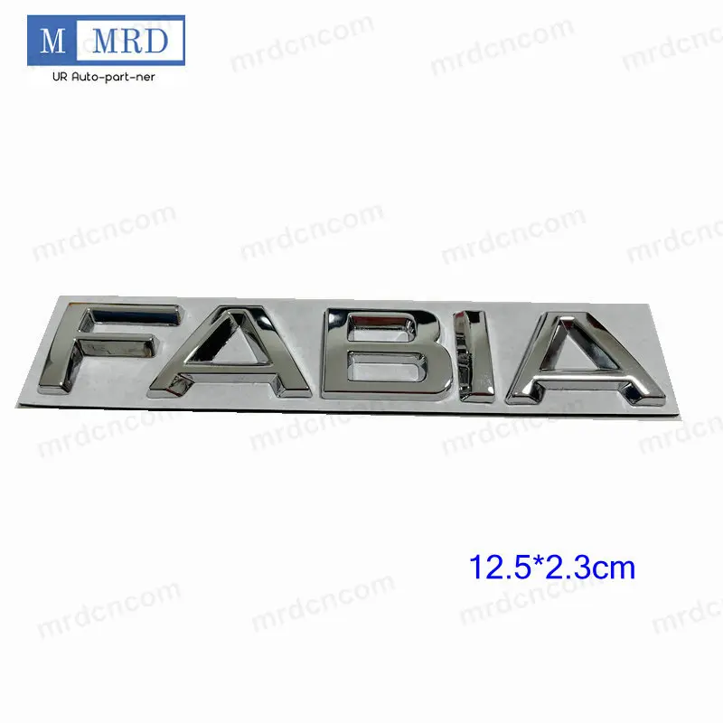 

1pcs Silver FABIA Car Letter Rear Trunk Emblem Badge Sticker Decal Brand New