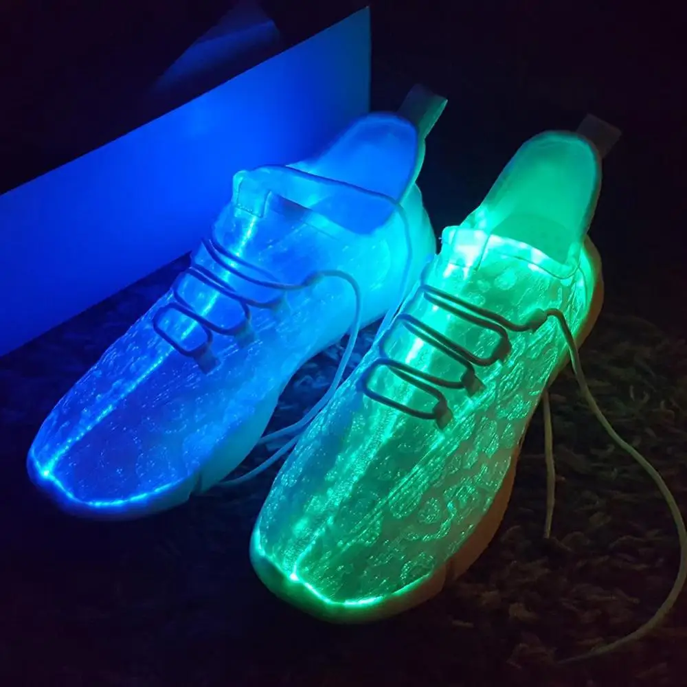 Светодиодные оптоволоконные туфли на Рождество подарок вечеринку в честь