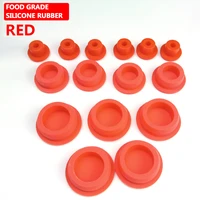 red 13mm to 48mm food grade silicone rubber round hole plug blanking end cap tube pipe stopper t inserts cover seals dust proof