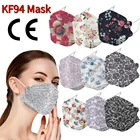 1050 шт. кружевная Цветочная маска kf94ffp2mask взрослые женские мужские маски для защиты черная Цветочная печатная маска черная маска fpp2