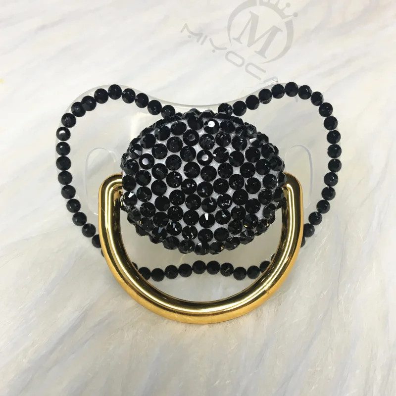 MIYOCAR ручной работы bling черные стразы соска королева и король стильная пустышка
