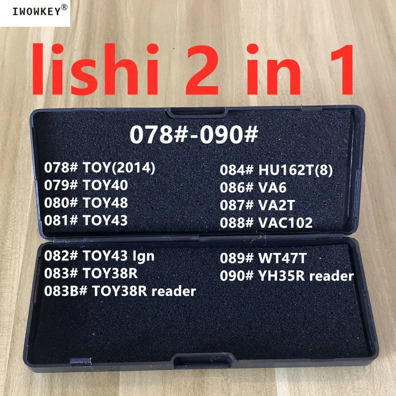 

LiShi 2 in 1 Locksmith Tools 078#-090# TOY2014 TOY40 TOY48 TOY43 TOY38R HU162T8 VA6 VA2T VAC102 WT47T YH35R reader For All Types