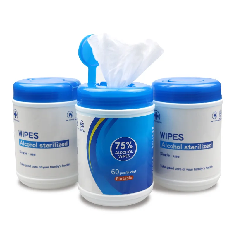 60pcs Portable Wet Wipes Antiseptic Alcohol Swabs Pads Clorox Disposable Disinfectant Home Cleaning | Красота и здоровье