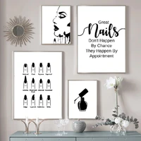 wall decoration beauty salon art canvas painting nail salon polish quote posters modular picture print tech artist abstract gift