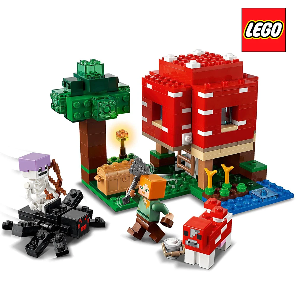 Конструктор LEGO Minecraft грибковый дом 21179 оригинал для детей Новая игрушка день