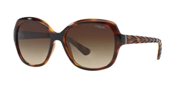 Vogue 2871S 150813 56 Sunglasses, Vintage Sunglass, Brown Frame, Gradient Brown Lens, High Quality Vision