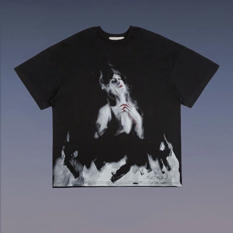 

Abstract Hip Hop Art Men T-shirt Vintage Clothing Free Fire T-Shirts Oversized Women's Streetwear Harajuku Style Tops Tees Men's