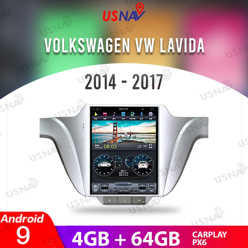 

USNAV Tesla Style Screen 10.4"For Volkswagen VW LAVIDA 2014-2017 Android 9 Car Multimedia GPS Navi Auto Radio Stereo Carplay PX6