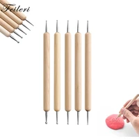 5pcs clay sculpting tools set engraving craft knives way dotting tool modeling clay rubber brushes pottery supplies ceramics kit