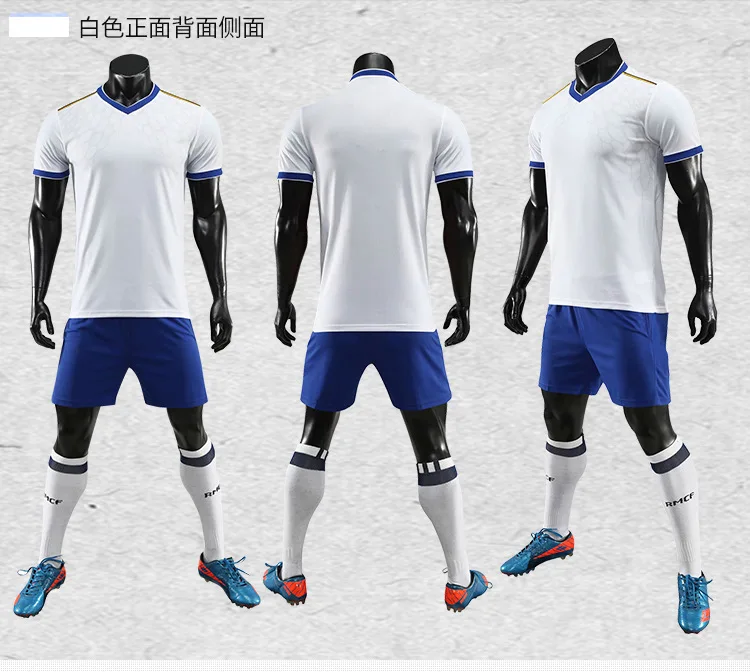 Customize Soccer Jersey+Shorts Set Pure Color Sport Training V-Neck T-Shirts Design Team Logo Softball Uniform Adult Youth Kids | Спорт и