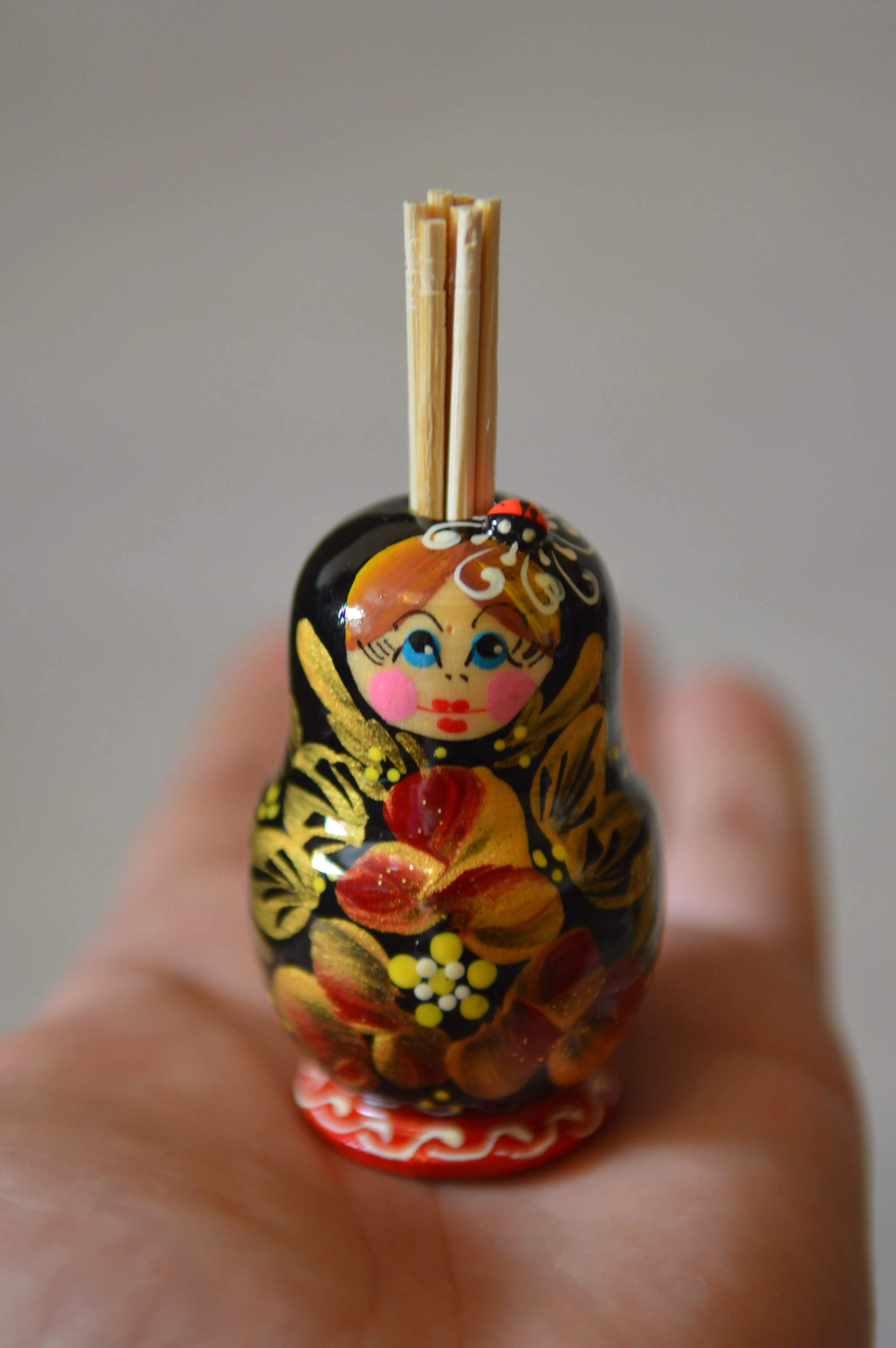 Matryoshka-case for Toothpicks Handmade Gift Russian Souvenir Made in Russia |