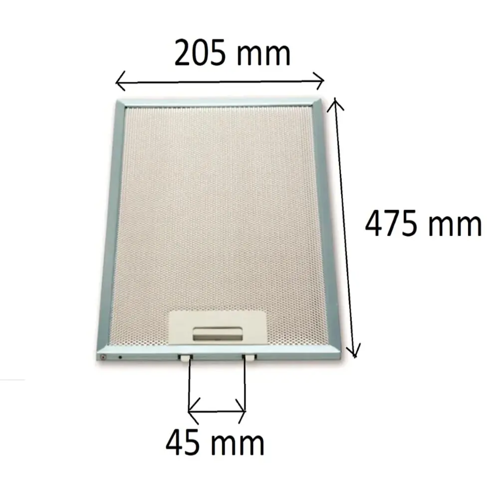 Universal Küche Dunstabzugshaube Mesh Filter (Metall Filter) breite 205 x Höhe 475 mm Auspuff Haube Metall Staub Fett Filter