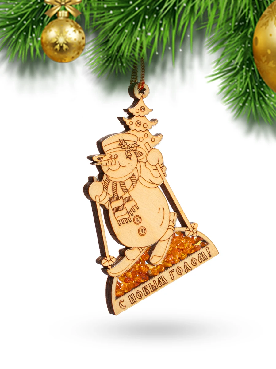 Новогоднее украшение Янтарь России | Дом и сад