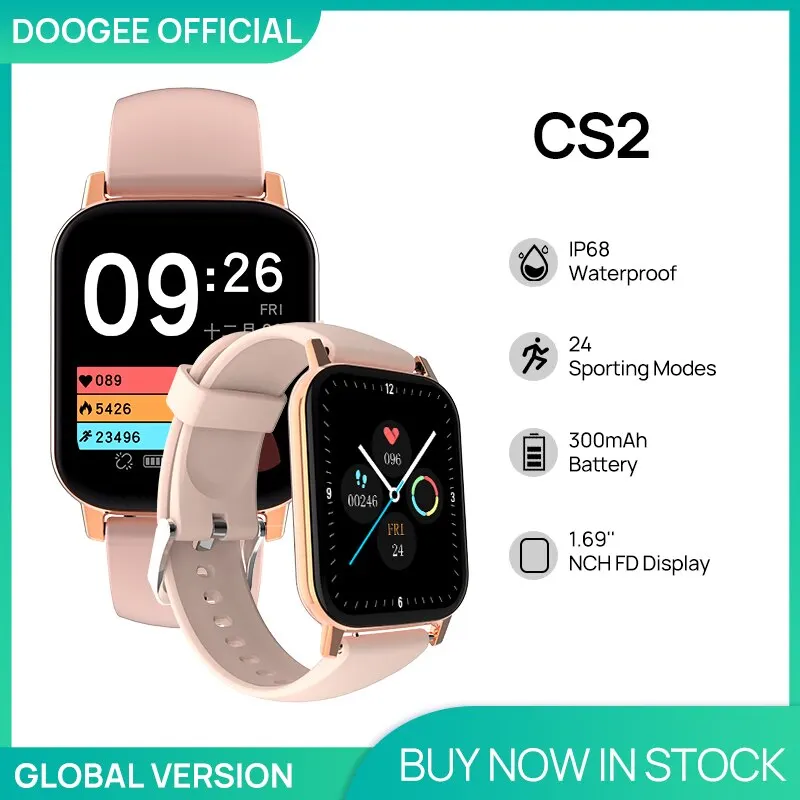 Смарт-часы DOOGEE CS2 1 69 дюйма 2021 мА ч 24 спортивных режима | Электроника