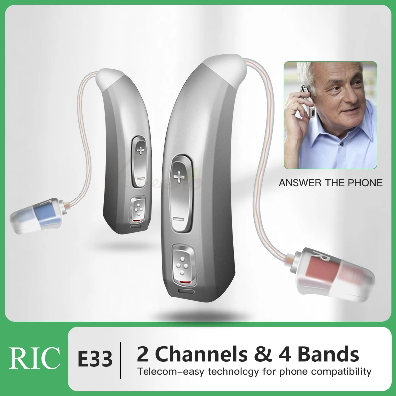 Перезаряжаемый слуховой аппарат Ric E33 Auidphones усилитель микрофона для глубоких