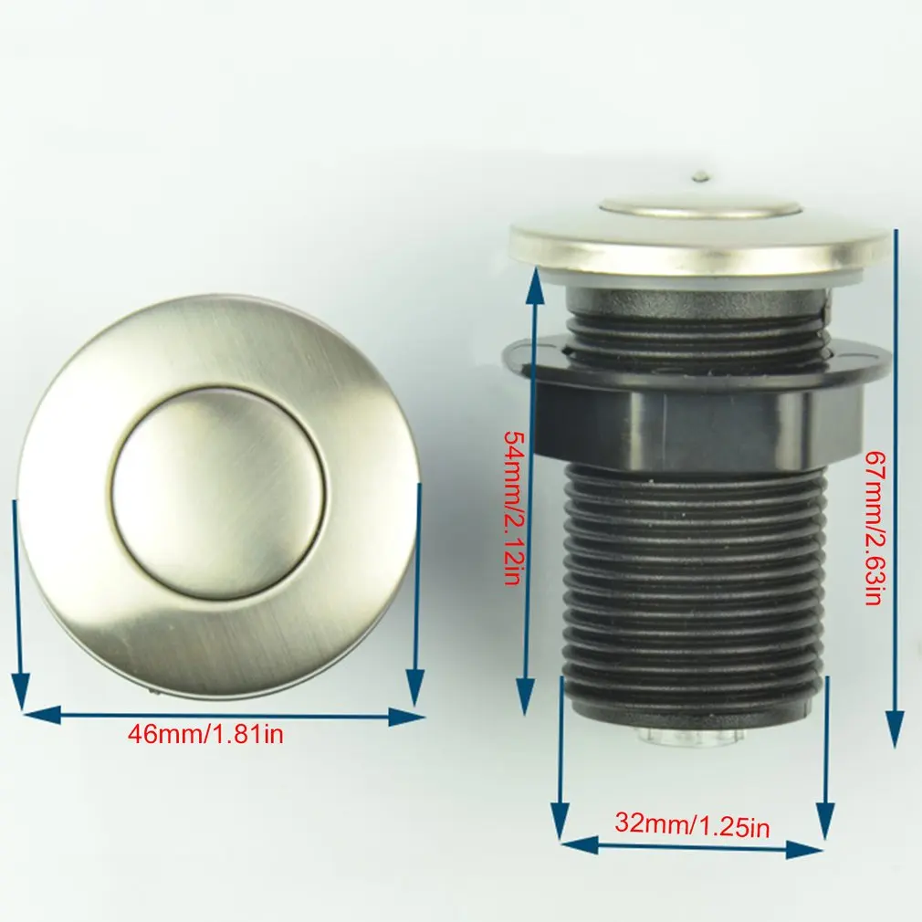 Комплект переключателей для удаления мусора сверху раковины из алюминиевого