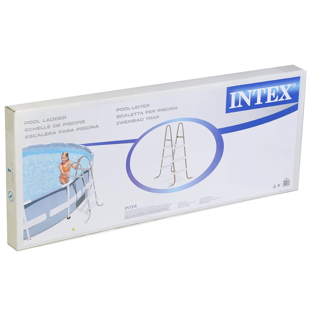 INTEX ЛЕСТНИЦА ДЛЯ БАССЕЙНА / ПРОЧНАЯ НЕРЖАВЕЮЩАЯ/ 107 СМ 28065|Бассейн и аксессуары| |